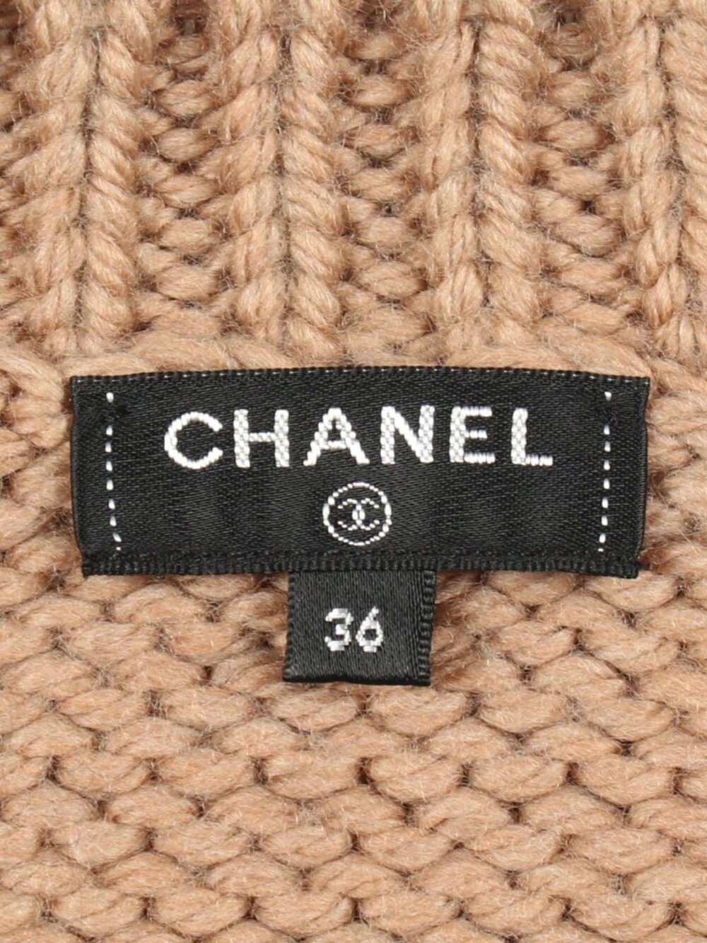 Chanel Knit Cable Beige Wool Sweater - Picture 3 of 9